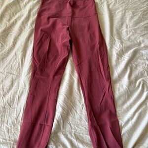Women's High-Waisted Burgundy leggings